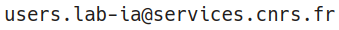 Contact for users.lab-ia with CNRS list